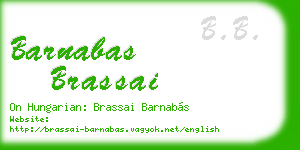 barnabas brassai business card